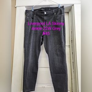 Liverpool LA Skinny Ankle jeans -Grey 22W